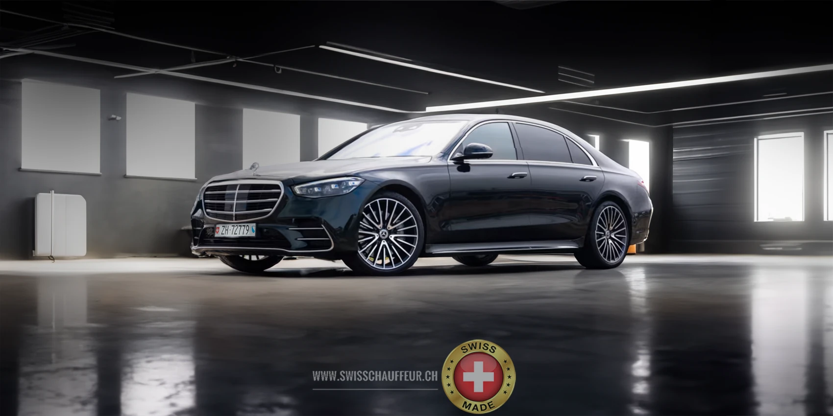 Mercedes-Benz S-class 580 Long Chauffeur Edition Aletsch Glacier chauffeur service