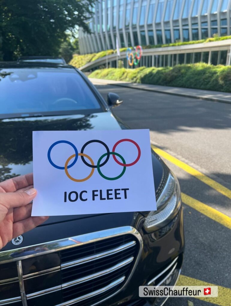 SwissChauffeur official fleet at IOC Event 2025 in Lausanne with luxury VIP vehicles
