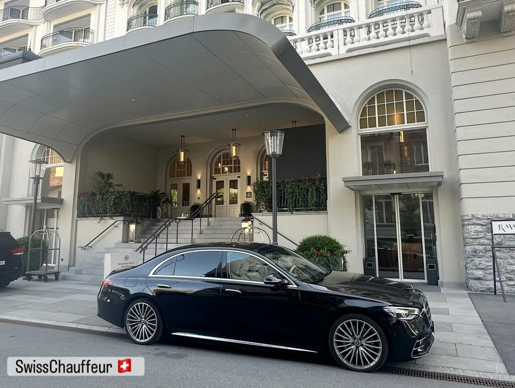 VIP travel in Switzerland with luxury chauffeur car