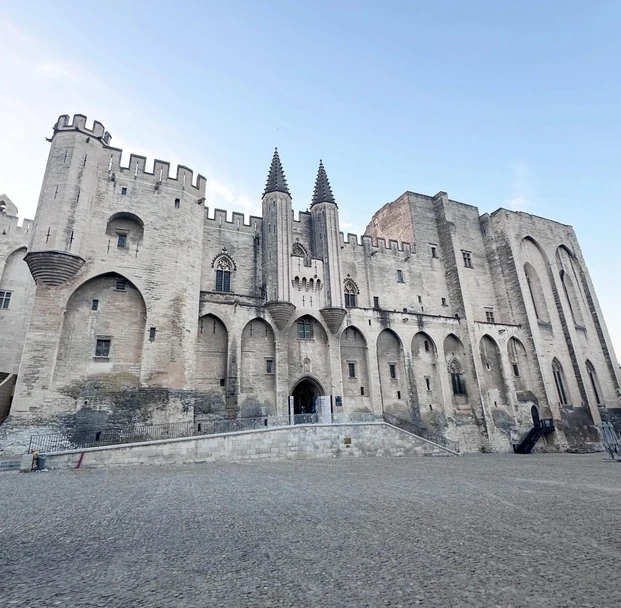 Palais des Papes visited with a private guide during our stay in Avignon